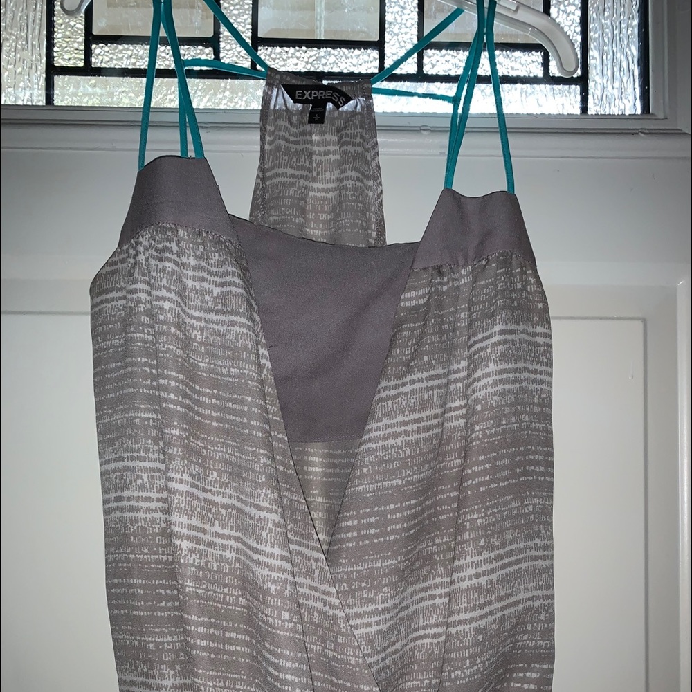 EXPRESS surplice top with bandeau attached
